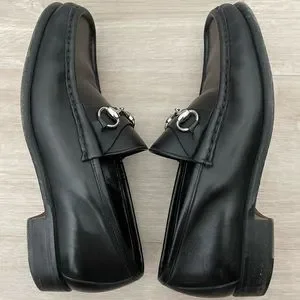 Gucci | Shoes | Gucci Genuine Leather Black Loafers Size 8 D  display picture 2